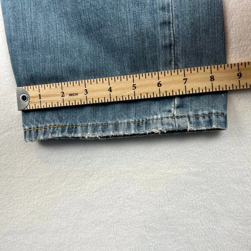 Levis 505 Jeans Mens 36x30 Blue Regular Straight Mid Rise‎ Medium Wash Denim Y2K